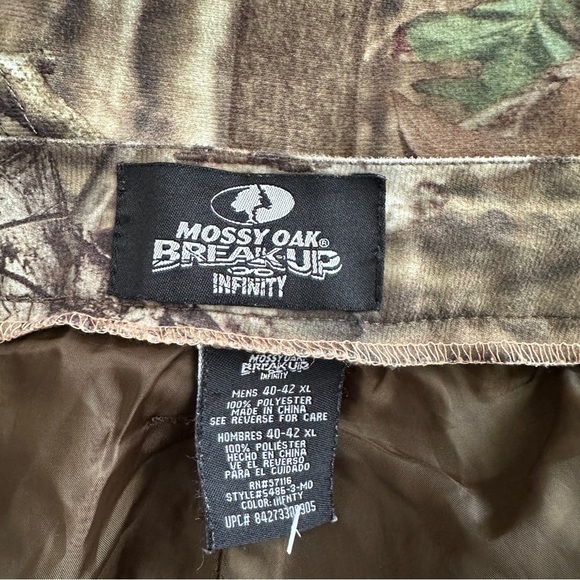 Mossy Oak Break-Up Infinity Men's Camouflage Cargo Pants Size 40-42 XL - Picture 9 of 9